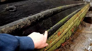 Bad shape narrow boat let's get rid of the old ready for new | SandBlasting the old paint off