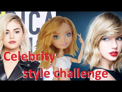 taylor-swift-&-selena-gomez-doll-hair-|-celebrity-hair-challenge