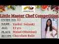 Entry no13  yashvi solanki  recipe chocolate balls  jainoholics  jain recipe