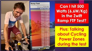 Zwift Episode 12 - Cycling Zones and FTP Test - Can I hit 500 Watts in the Zwift Ramp Test