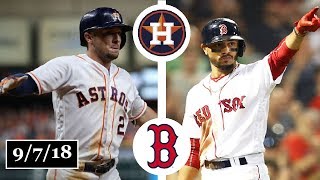 Houston Astros vs Boston Red Sox Highlights || September 7, 2018