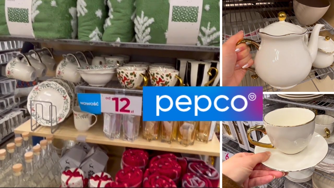 Nowa kolekcja w Pepco/Piękna zastawa stołowa /Uroczy dzbanek ze złotym zdobieniem