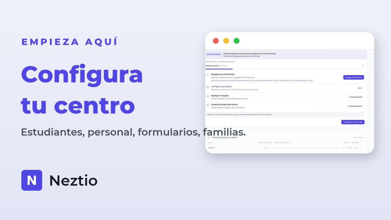 Conoce Neztio: configura tu centro en 4 minutos (en español)