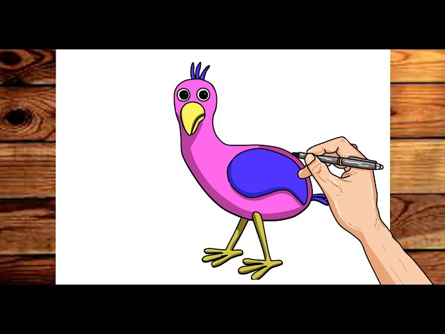 Como Desenhar e Pintar Opila Bird do jogo Garten of Banban
