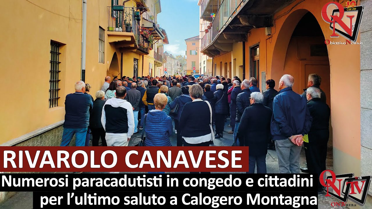 RIVAROLO  - Numerosi paracadutisti in congedo e cittadini per l'ultimo saluto a Calogero Montagna