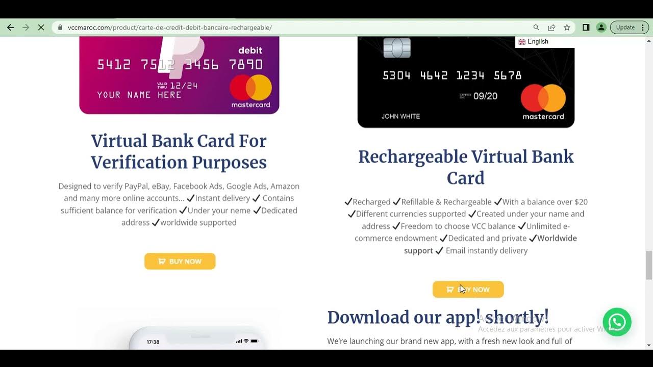How to get virtual credit Card to pay on Google Numero YouTube