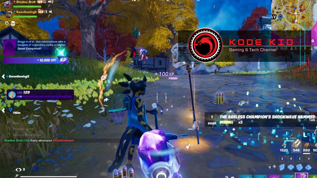 Fortnite Gameplay Shockwave Hammer Madness!! (The Ageless Champion's Shockwave Hammer) YouTube