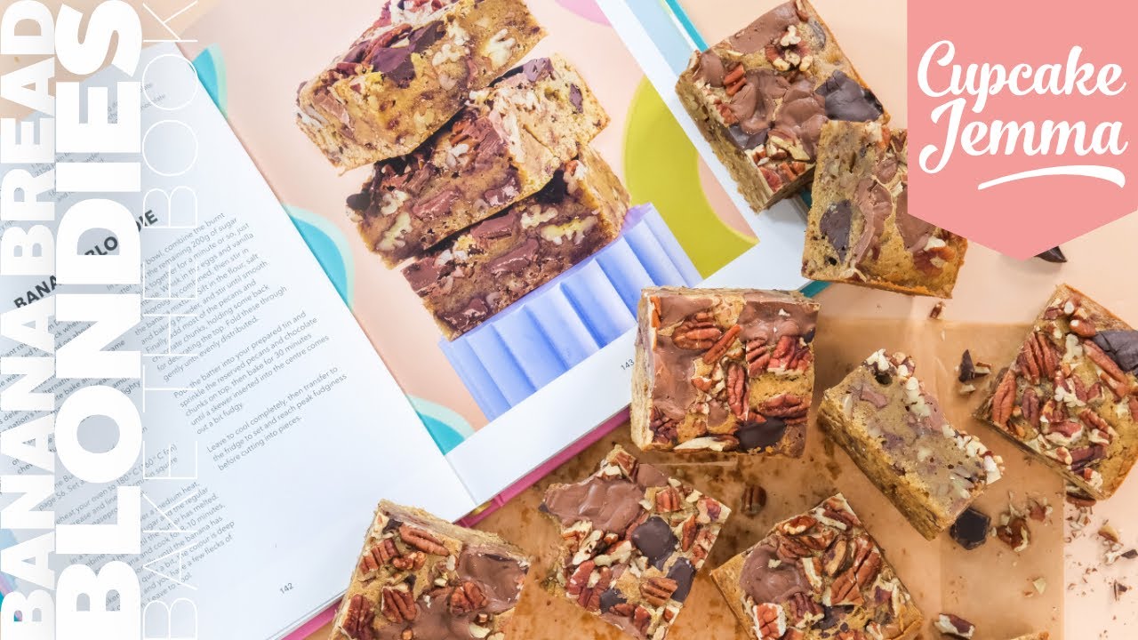 Banana Bread Blondies Recipe Tutorial Cupcake Jemma YouTube