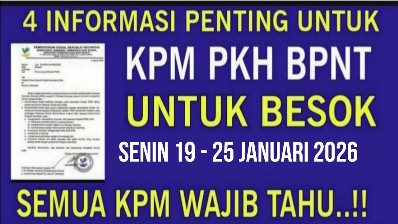 KABAR SALUR PENTING BESOK SENIN KPM PKH BPNT YG MENANTI BANSOS PKH BPNT TAHAP 1 2025 CAIR SIMAK
