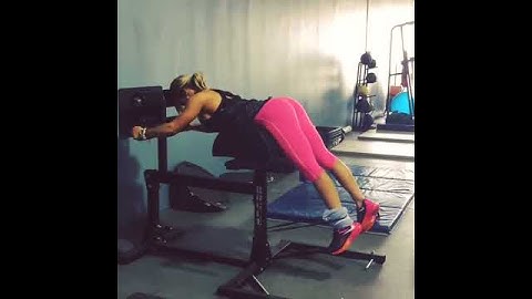 Single Leg Reverse Hyperextensions with a resistance band, poor man