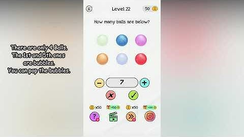 Braindom Level 22 How many balls are below?