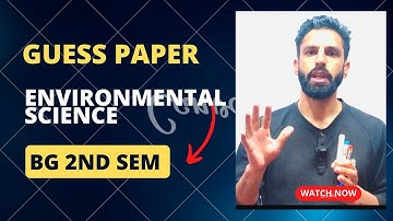 Guess paper of Environmental Science for BG 2nd semester