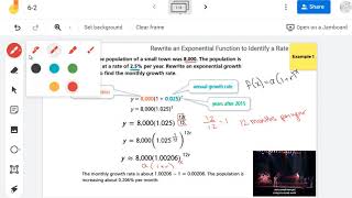 Rewrite an Exponential Function to Identify a Rate Profile