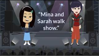 Mina and Sarah walk show. - Conversation in English - Mina English