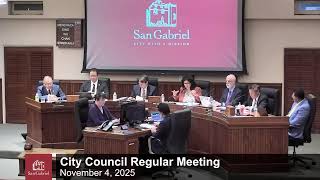 City Council Regular Meeting - November 4, 2025 - City of San Gabriel