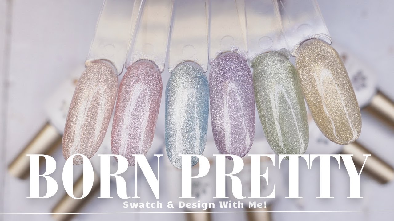 Swatch and Design With Me - Born Pretty Light Flow Colored Cat Magnetic Collection