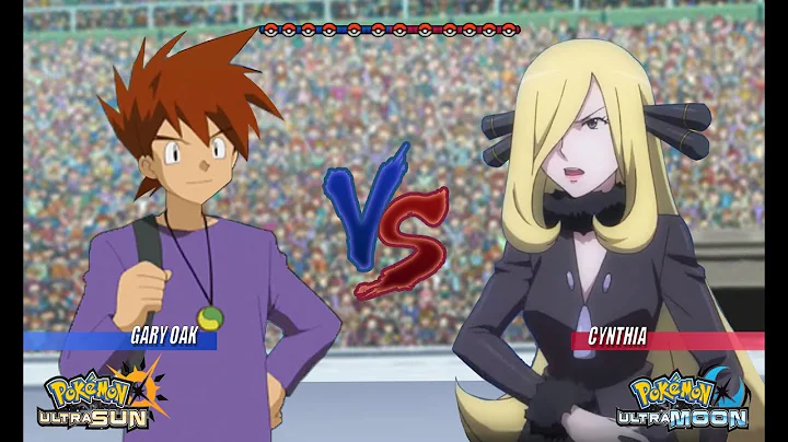 Pokemon Battle USUM: Gary Vs Cynthia (Pokmon Alola...