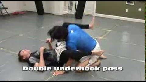 Double underhook guard pass