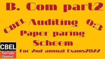 Important questions of auditing B.Com part 2 for second annual examination 2022