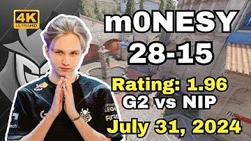 【4K】G2 m0NESY vs NIP (INFERNO) | JULY 31, 2024 #cs2 #pov