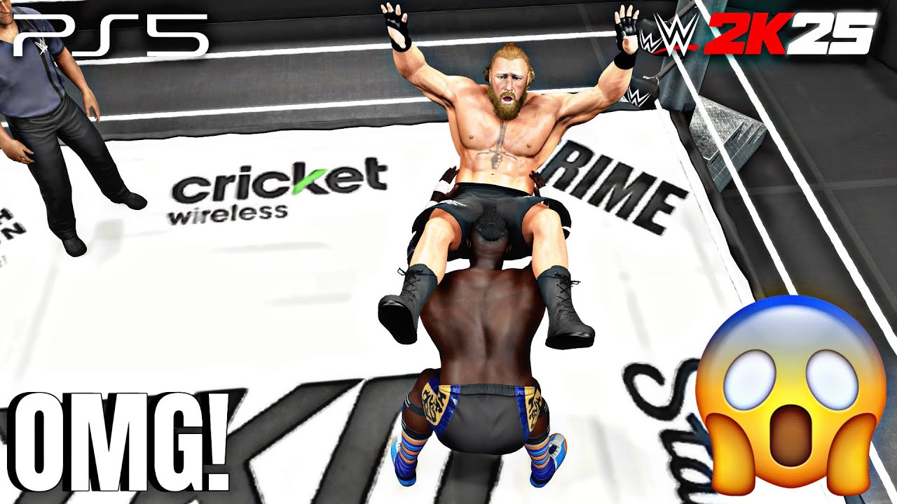 WWE 2K25 - Brock Lesnar vs Oba Femi - Dream Match at WrestleMania 42 | PS5