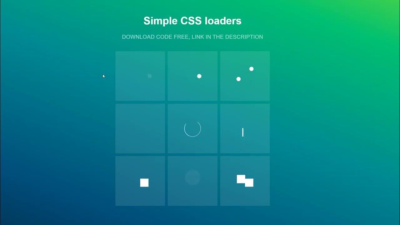 Simple CSS loaders - YouTube