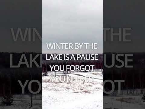 ❄️ Still Moments — The Lake Simply Rests