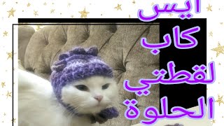 How to crochet easy cat  hat.ايس كاب كروشيه لقطتي الشقية_عشاق القطط 