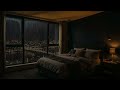 Sleep In This Multi Million Dollar Toronto Apartment & Cozy Fireplace | Rain Sounds For Sleep