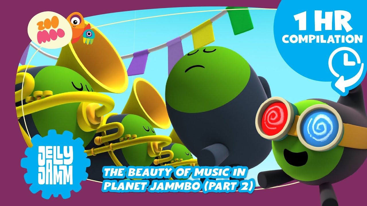 Jelly Jamm - 1 HOUR Compilation Video - The Beauty of Music in Planet Jammbo Part 2   @ZooMoo