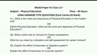 Jkbose Class 11th Physical Education Model Paper 2021 screenshot 5