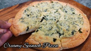 Creamy Spinach Pizza Madiskarteng Nanay by mhelchoice