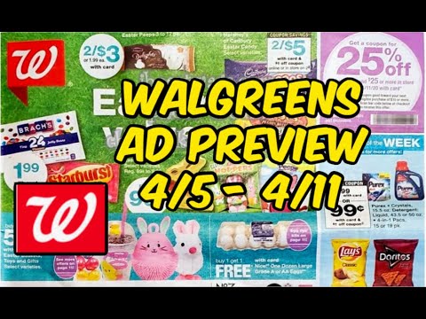 WALGREENS AD PREVIEW 4/5 - 4/11 | ESSENTIAL FOOD DEALS & MORE - YouTube