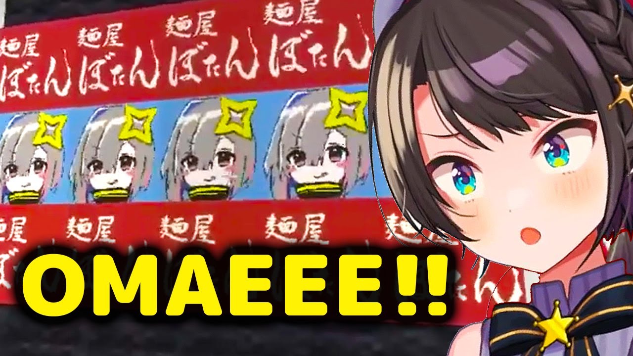 Oozora Subaru - Reacts to Kanata's Face Logo Poster in Minecraft feat. Botan【ENG Sub/Hololive】