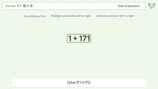 Master Order of Operations: Solve 1+19*9