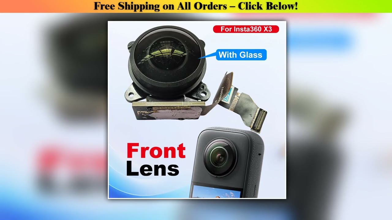 New For Insta360 X3 Front/Back Lens Module Repair Parts For Insta360 Action Camera Lens Replace