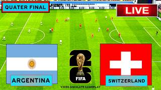 🔴Live Argentina vs Switzerland | FIFA World Cup 2026 PES Gameplay | Football Match Simulation screenshot 5