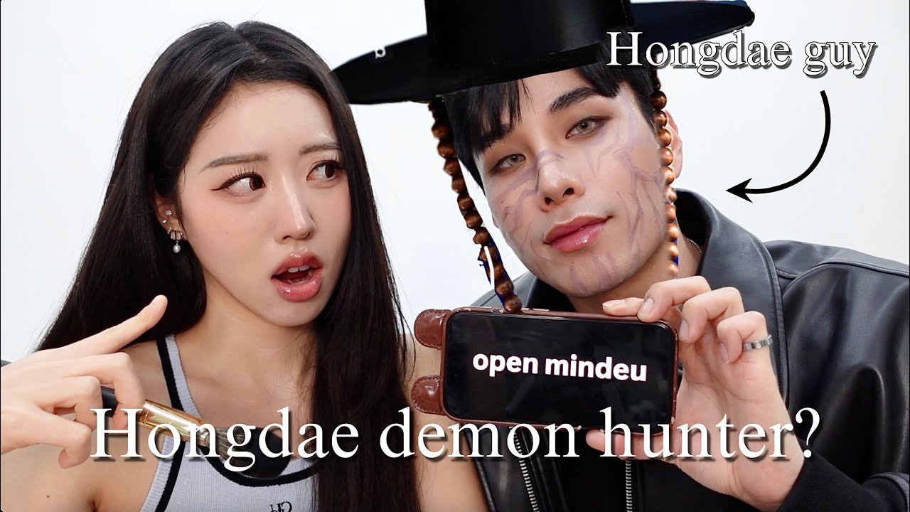 Turning Hongdae guy into Jinu from Kpop Demon Hunter! 
