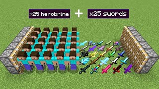 x25 herobrine + x25 swords = ???