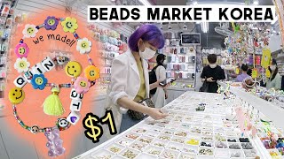 Cheap Beads Market in Seoul Korea Making bracelets inspired by J Hope lol Q2HAN