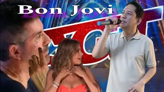 Golden Buzzer! Simon cried he heard this song | Unbelievable Voice Replica of Bon Jovi: Bed Of Roses