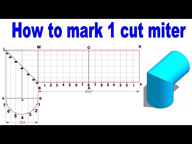 Pipe  Single cut miter bend layout piping tutorial class=