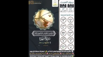 ذلك عالم الغيب والشهادة العزيز الرحيم... سورة السجدة ٦-٩ القارئ عبدالرحمن مسعد