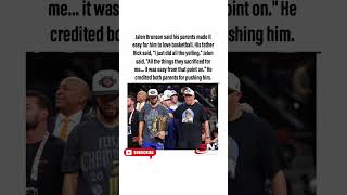 Jalen Brunson Credits Parents For His Success: "They Made It Easy". #shorts #viral #foryou #news