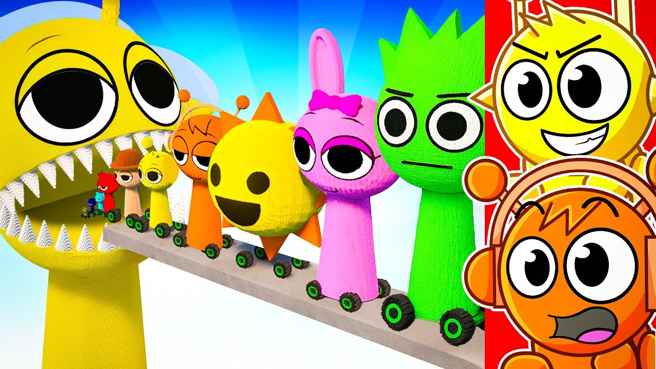 ГИГАНТСКИЙ САЙМОН против МАШИН SPRUNKI..??