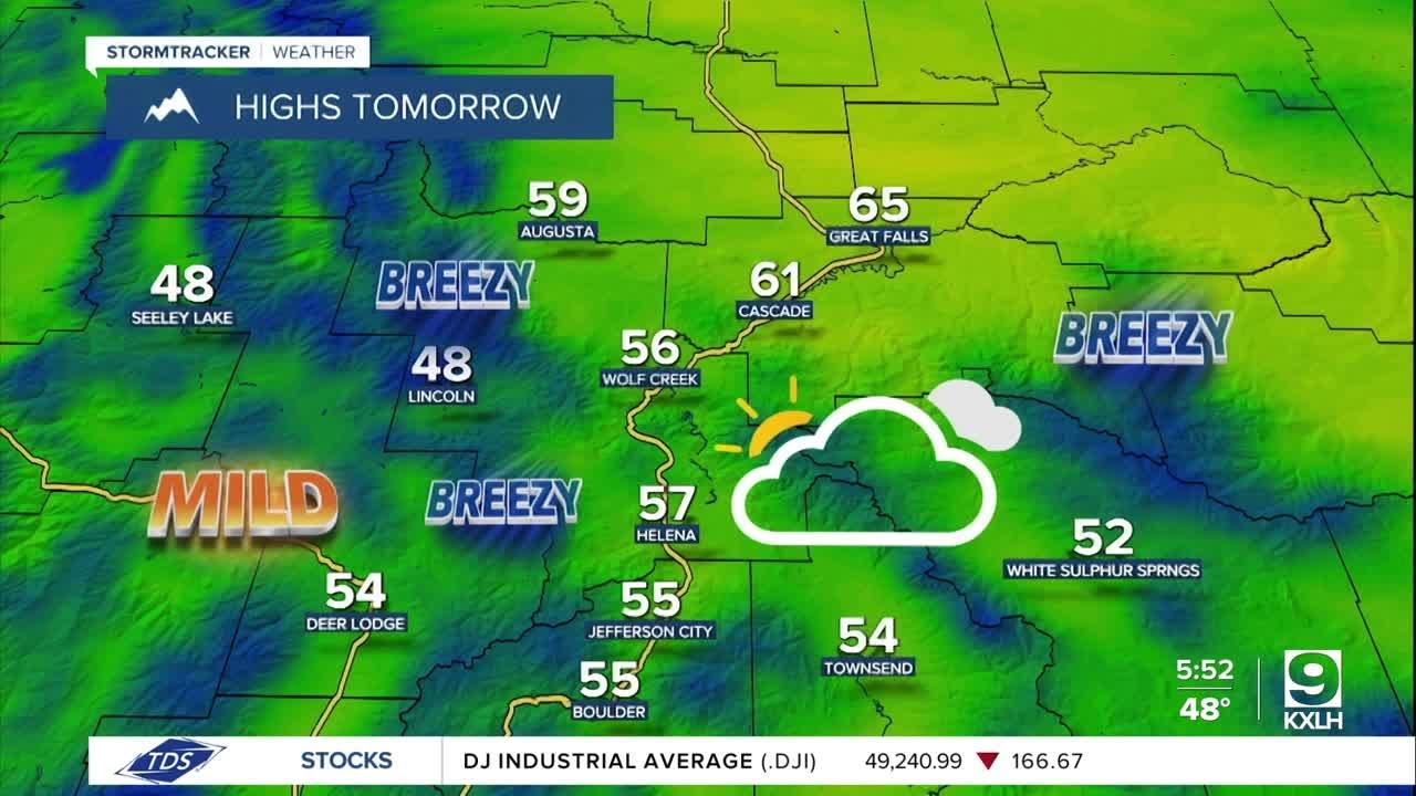 Partly to mostly cloudy, breezy, and warmer on Wednesday - YouTube