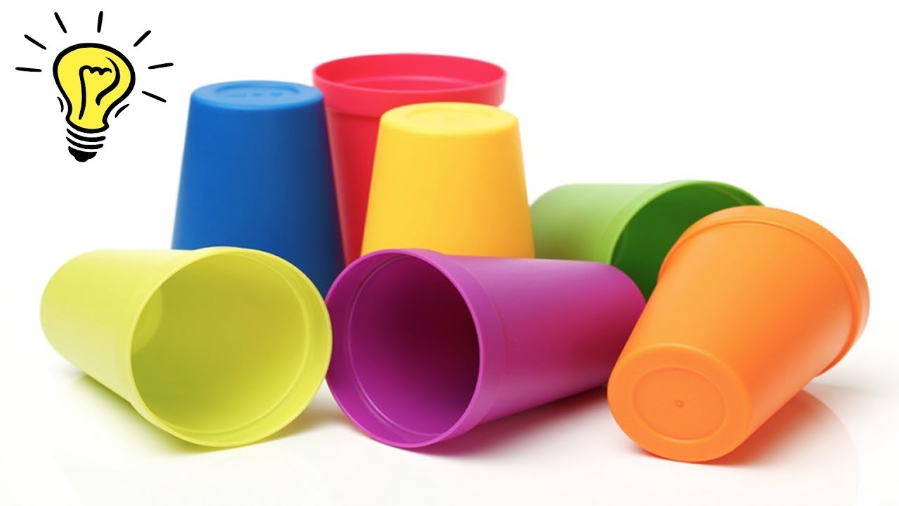 DIY Crafts From Disposable Plastic Glass YouTube