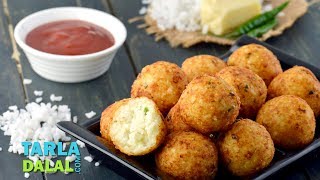 Rice and Cheese Balls, made from leftover rice by Tarla Dalal