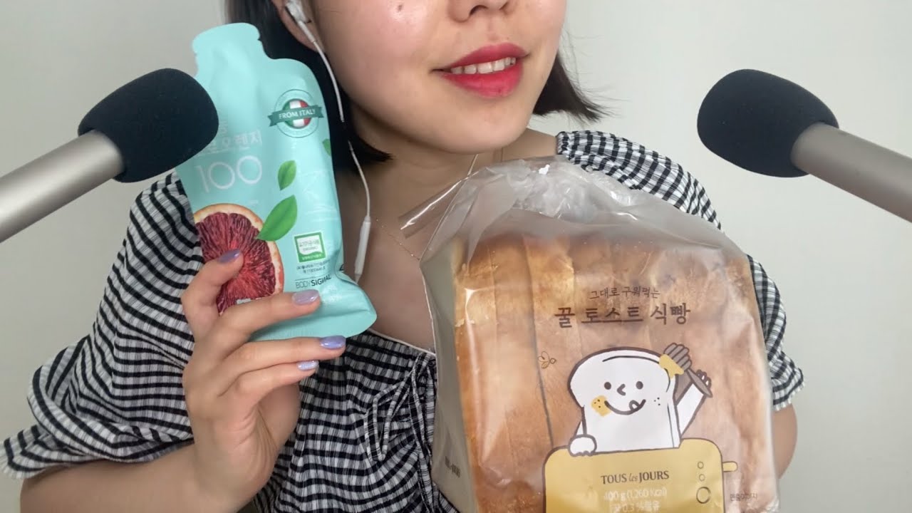한국어ASMR 촉촉한 꿀토스트 식빵먹으며 수다떨어요 Plain bread eating sound🍞🤎