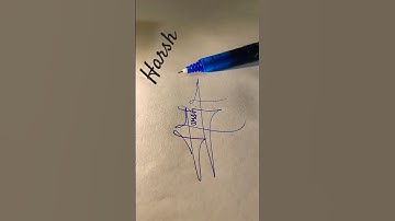 Harsh name Sign.#design #signature #ytshorts